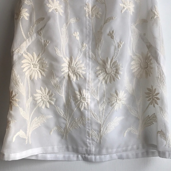 Vintage Embroidered Sleeveless Blouse Back Zipp Sm - Picture 4 of 11